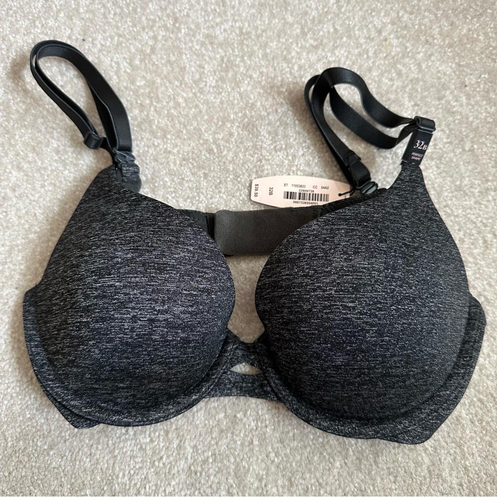 Victoria’s Secret Padded Perfect Coverage Bra, Black, 32B